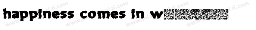 happiness comes in w字体转换